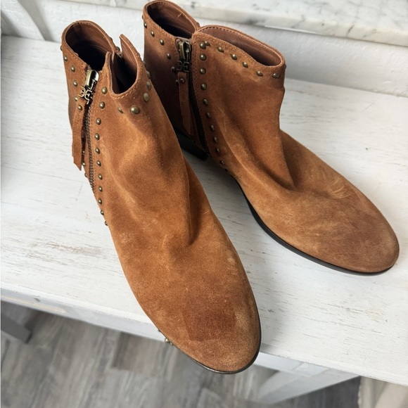 SAM EDELMAN Paola Studded Suede Ankle Boots - Picture 4 of 7